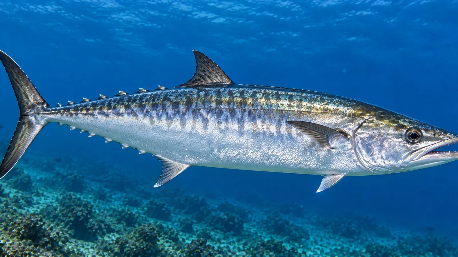 A king mackerel in open water